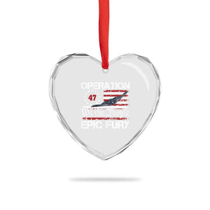 Operation Epic Fury Heart Crystal Glass Ornament Military Bomber Stealth Jet Vintage American Flag TS11 Print Your Wear