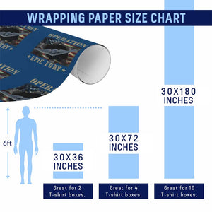 Operation Epic Fury Wrapping Paper Roll Military Bomber Jet American Flag TS11 Print Your Wear