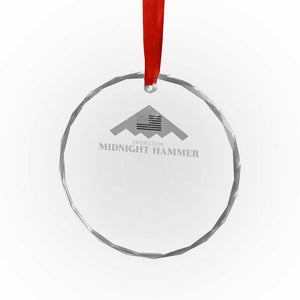Operation Midnight Hammer Crystal Glass Ornament Stealth Patriot TS02 Print Your Wear