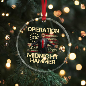 Operation Midnight Hammer Crystal Glass Ornament We The People 1776 American Flag TS02 Print Your Wear