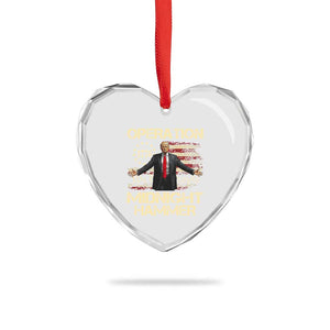 Operation Midnight Hammer Heart Crystal Glass Ornament We The People 1776 American Flag TS02 Print Your Wear