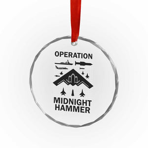 Operation Midnight Hammer Military Crystal Glass Ornament Tactical Warfare Jets Bombers TS02 Print Your Wear