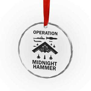 Operation Midnight Hammer Military Crystal Glass Ornament Tactical Warfare Jets Bombers TS02 Print Your Wear