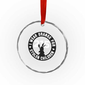 Orange Shirt Day 215 Memorial Crystal Glass Ornament I Wear Orange For Stolen Children Indigenous Tribute TS02 Print Your Wear