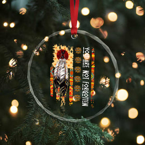 Orange Shirt Day Feather Flag Crystal Glass Ornament You Are Not Forgotten Indigenous Tribute TS02 Print Your Wear