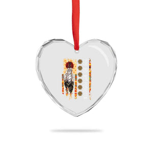 Orange Shirt Day Feather Flag Heart Crystal Glass Ornament You Are Not Forgotten Indigenous Tribute TS02 Print Your Wear