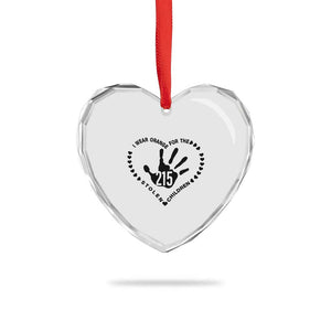 Orange Shirt Day Heart Crystal Glass Ornament I Wear Orange For The Stolen Children 215 Memorial Tribute TS02 Print Your Wear