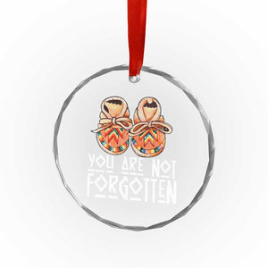 Orange Shirt Day Memorial Moccasins Crystal Glass Ornament You Are Not Forgotten Indigenous Remembrance for Stolen Children TS02 Print Your Wear