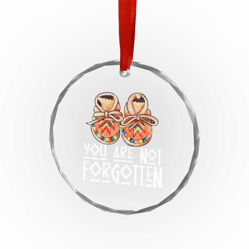 Orange Shirt Day Memorial Moccasins Crystal Glass Ornament You Are Not Forgotten Indigenous Remembrance for Stolen Children TS02 Print Your Wear