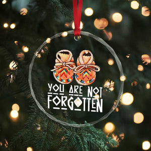 Orange Shirt Day Memorial Moccasins Crystal Glass Ornament You Are Not Forgotten Indigenous Remembrance for Stolen Children TS02 Print Your Wear