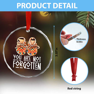 Orange Shirt Day Memorial Moccasins Crystal Glass Ornament You Are Not Forgotten Indigenous Remembrance for Stolen Children TS02 Print Your Wear
