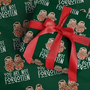 Orange Shirt Day Memorial Moccasins Wrapping Paper Roll You Are Not Forgotten Indigenous Remembrance for Stolen Children TS02 Green Print Your Wear