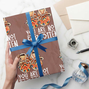Orange Shirt Day Memorial Moccasins Wrapping Paper Roll You Are Not Forgotten Indigenous Remembrance for Stolen Children TS02 Mocha Print Your Wear