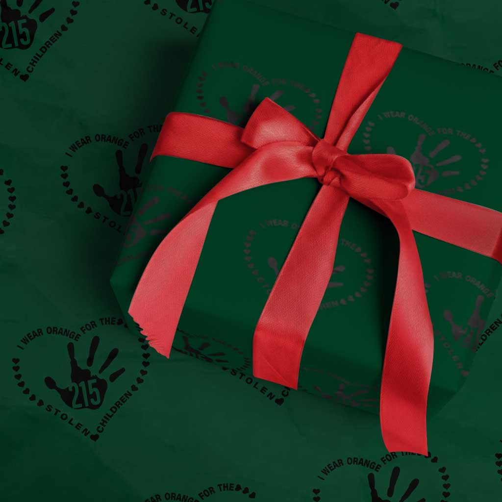 Orange Shirt Day Wrapping Paper Roll I Wear Orange For The Stolen Children 215 Memorial Tribute TS02 Green Print Your Wear