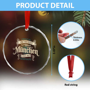 Original Oktoberfest Munchen Germany Crystal Glass Ornament Vintage Bavarian Festival Since 1810 TS02 Print Your Wear