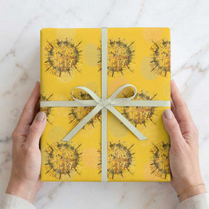 Orthodox Easter Christian Wrapping Paper Roll Christ Is Risen Truly He Is Risen NIKA Cross TS11 Yellow Print Your Wear