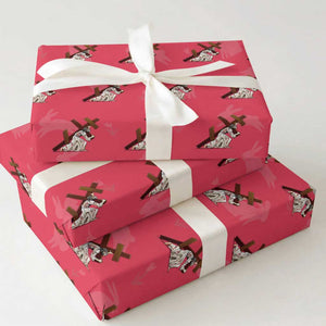Orthodox Easter Jesus Is Carrying The Orthodox Cross Wrapping Paper Roll TS11 Red Print Your Wear