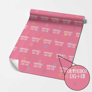 Orthodox Easter Orthodox Christian Faith Jesus Cross Wrapping Paper Roll TS11 Pink Print Your Wear