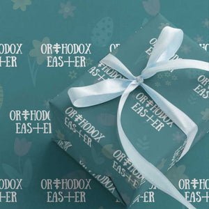 Orthodox Easter Orthodox Christian Faith Jesus Cross Wrapping Paper Roll TS11 Teal Print Your Wear
