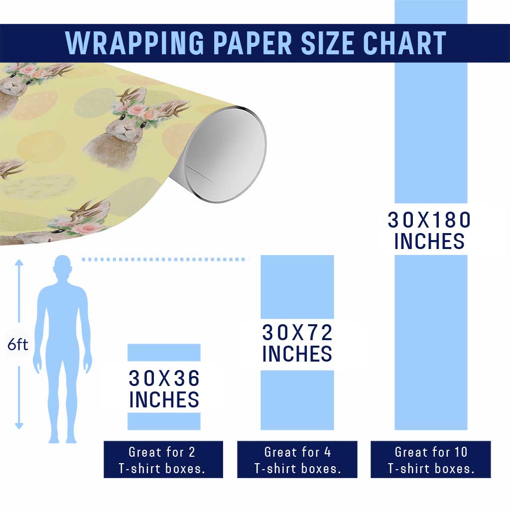 Ostara Pagan Eostre Easter Day Wrapping Paper Roll Rabbit Wolpertinger Spring Equinox Festival TS11 Print Your Wear