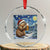 Otter Beer Christmas Crystal Glass Ornament Starry Night Van Gogh TS14 Transparent Glass 3'' Circle Print Your Wear