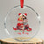Our First Xmas As Mrs Mrs Crystal Glass Ornament LGBT Les Couple Xmas TS09 Transparent Glass 3'' Circle Print Your Wear