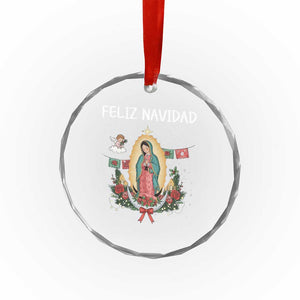 Our Lady of Guadalupe Christmas Crystal Glass Ornament Feliz Navidad TS14 Print Your Wear