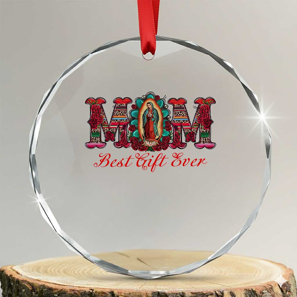 Our Lady of Guadalupe Crystal Glass Ornament Virgin Mary Christian TS14 Transparent Glass 3'' Circle Print Your Wear