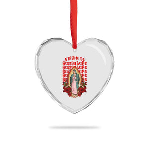 Our Lady of Guadalupe Heart Crystal Glass Ornament Saint Virgin Mary Mexican TS14 Print Your Wear