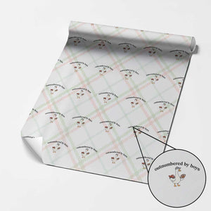 Outnumbered By Boys Cute Goose Sporty Mom Wrapping Paper Roll Football and Truck Motherhood Mothers Day Gag Gift TS02 Christmas Plaid Print Your Wear