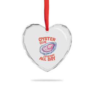 Oyster Club Heart Crystal Glass Ornament Retro Summer Beach Vacation Gift TS14 Print Your Wear
