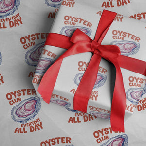 Oyster Club Wrapping Paper Roll Retro Summer Beach Vacation Gift TS14 White Print Your Wear