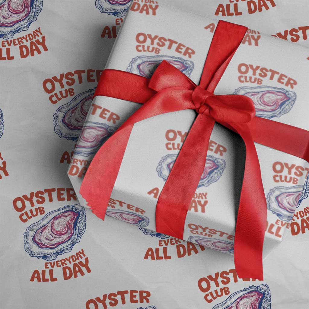Oyster Club Wrapping Paper Roll Retro Summer Beach Vacation Gift TS14 White Print Your Wear