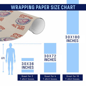 Oyster Club Wrapping Paper Roll Retro Summer Beach Vacation Gift TS14 Print Your Wear