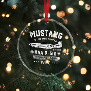 P-51 Mustang Crystal Glass Ornament North American Aviation WW2 P51 Fighter Plane TS02 Print Your Wear