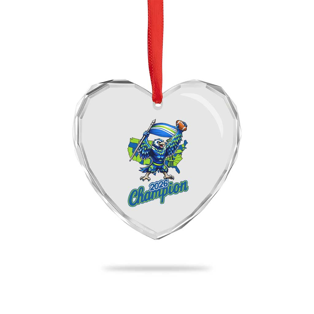 Pacific Northwest 2026 Champion Heart Crystal Glass Ornament Football Fan Gift TS12 Print Your Wear