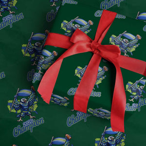 Pacific Northwest 2026 Champion Wrapping Paper Roll Football Fan Gift TS12 Green Print Your Wear