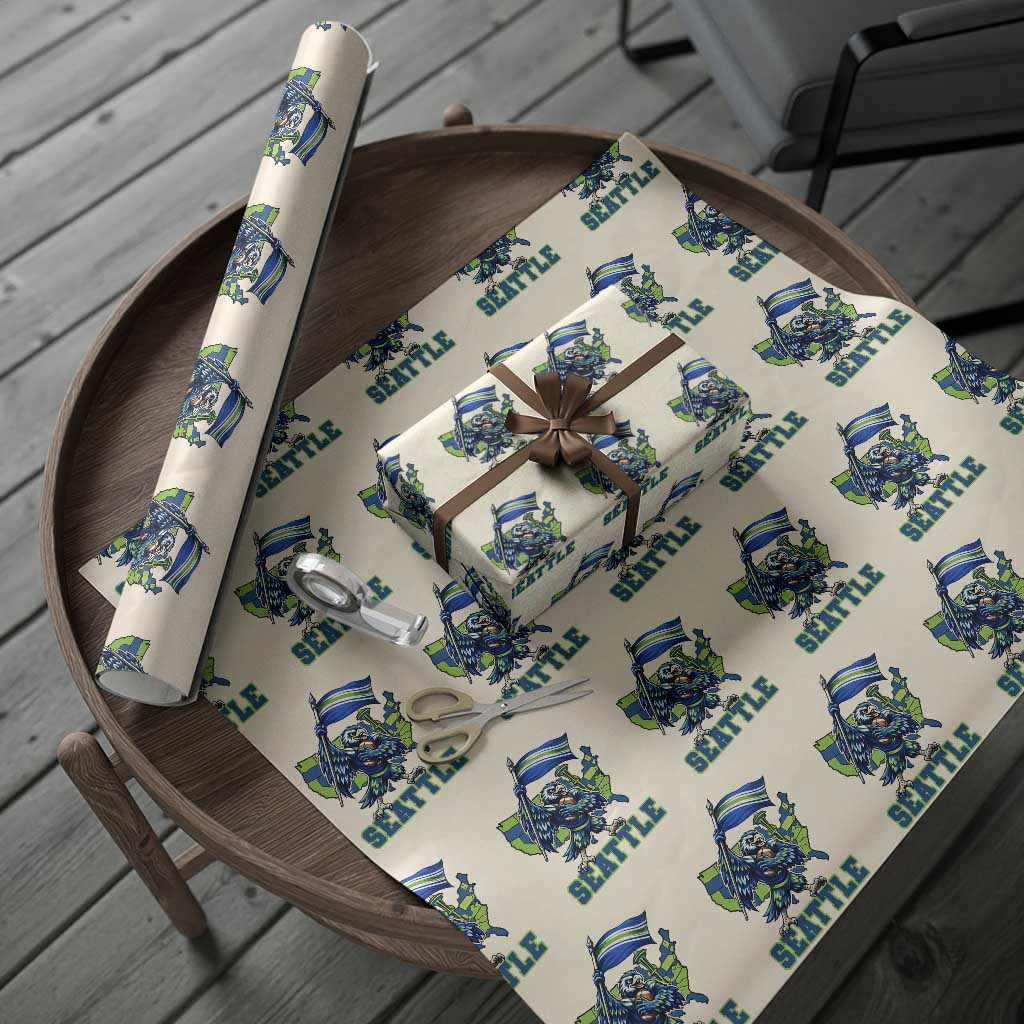 Pacific Northwest Football Pride Wrapping Paper Roll Seattle Fan TS12 Beige Print Your Wear