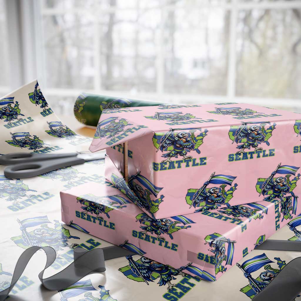Pacific Northwest Football Pride Wrapping Paper Roll Seattle Fan TS12 Light Pink Print Your Wear