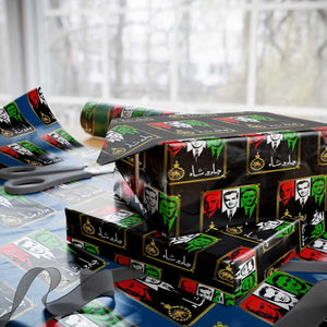 Pahlavi Kings of Iran Wrapping Paper Roll Javid Shah Long live the King TS11 Black Print Your Wear