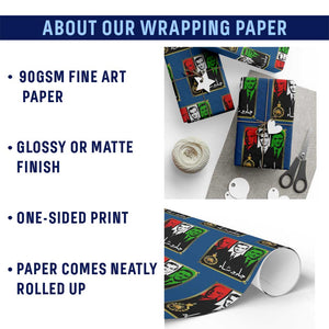 Pahlavi Kings of Iran Wrapping Paper Roll Javid Shah Long live the King TS11 Print Your Wear