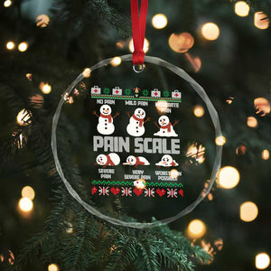 Pain Scale Snowman Crystal Glass Ornament Funny ICU Nurse Christmas TS14 Print Your Wear