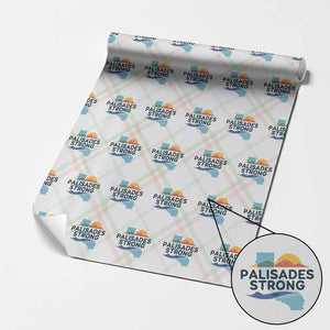 Palisades Strong Wrapping Paper Roll Support California LA Relief TS02 Christmas Plaid Print Your Wear