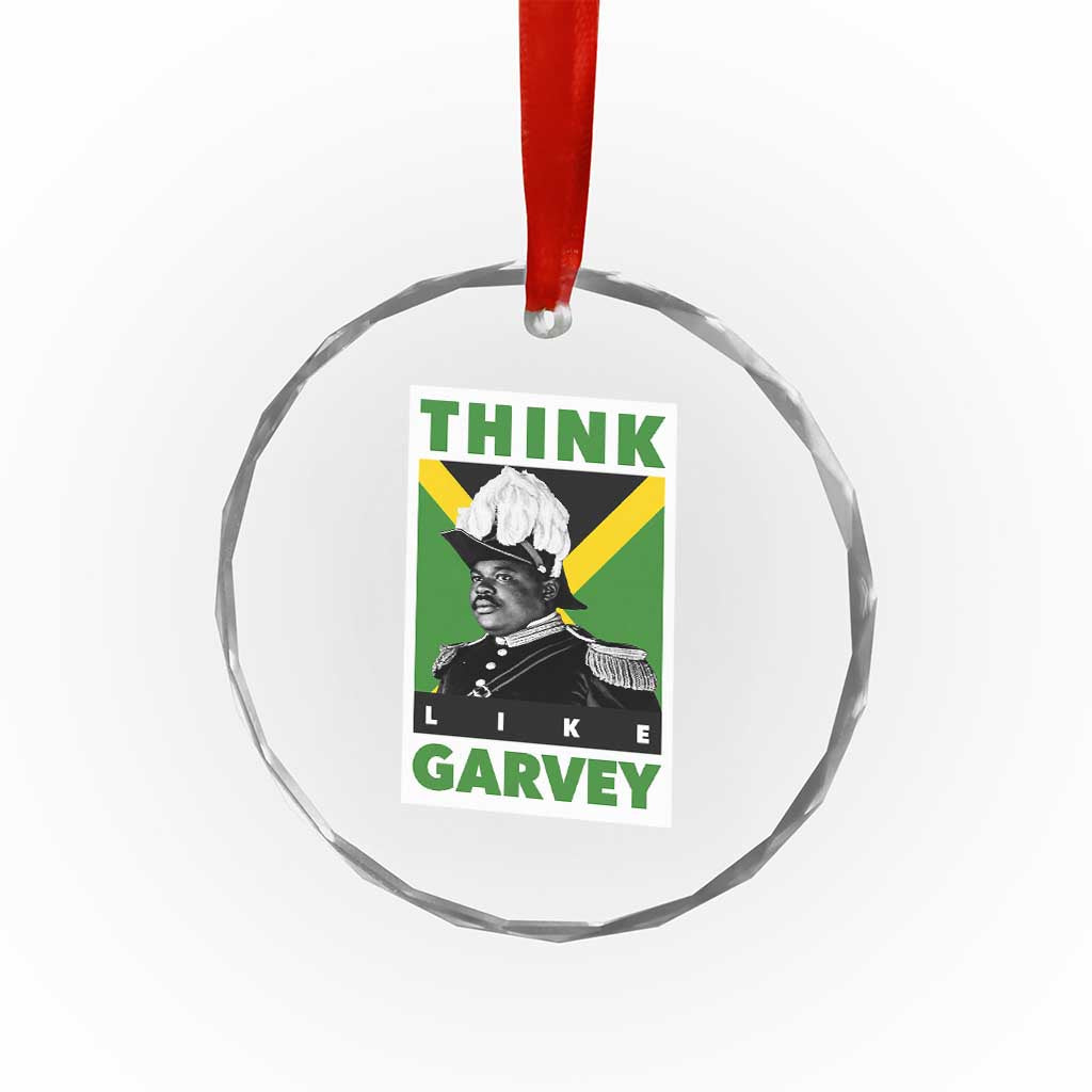 Pan Africanism Think Like Garvey Crystal Glass Ornament Marcus Garvey Jamaica Flag TS12 Print Your Wear