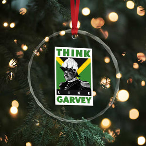 Pan Africanism Think Like Garvey Crystal Glass Ornament Marcus Garvey Jamaica Flag TS12 Print Your Wear