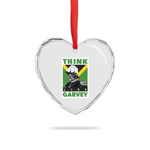 Pan Africanism Think Like Garvey Heart Crystal Glass Ornament Marcus Garvey Jamaica Flag TS12 Print Your Wear