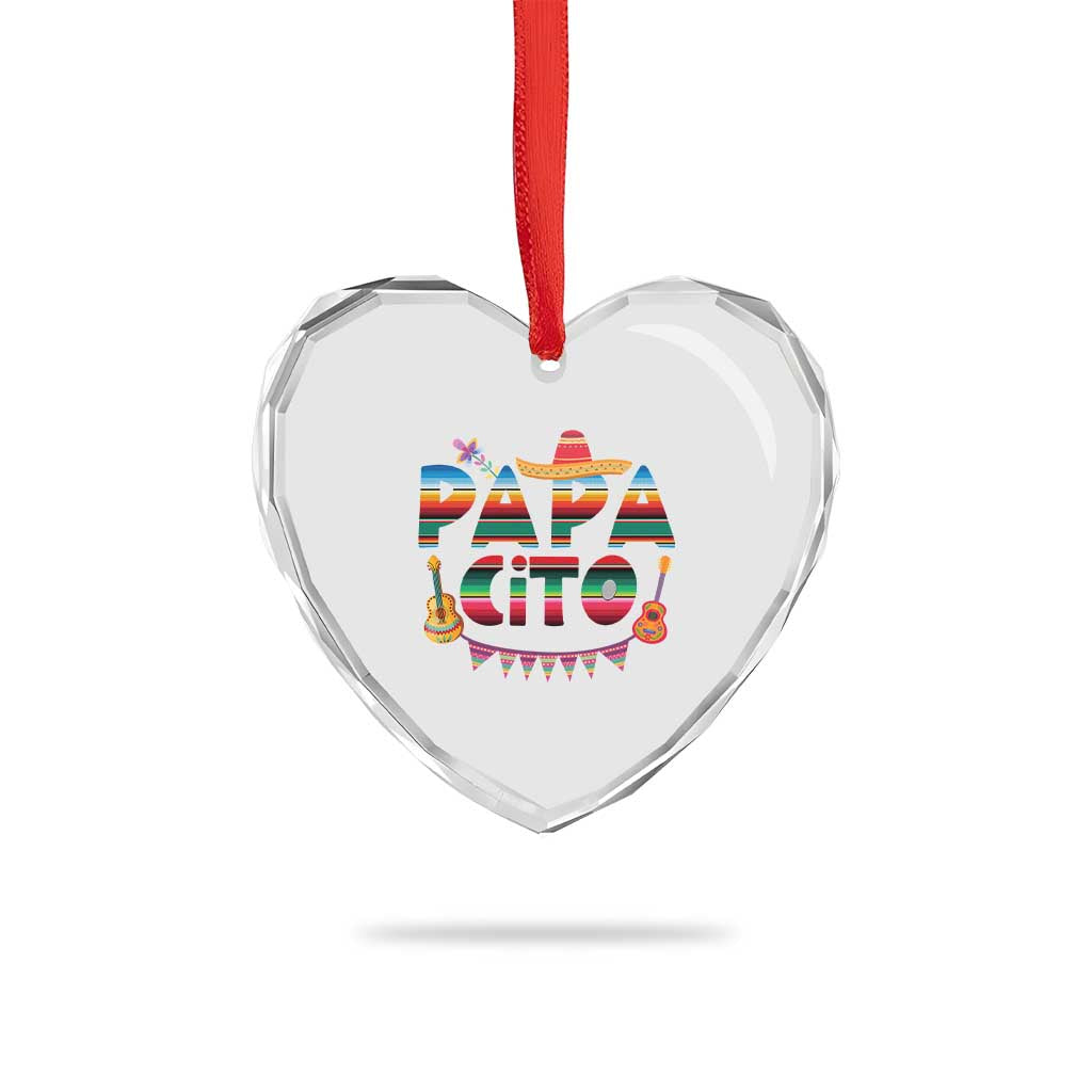 Papa Cito Heart Crystal Glass Ornament Mexican Dad Latino Fathers Day Gift TS10 Print Your Wear
