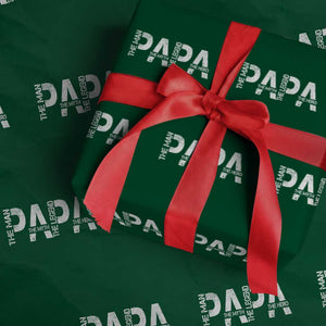 Papa The Man The Myth The Legend The Hero Wrapping Paper Roll Fathers Day Gift