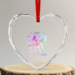 Para Life Beach Mode Heart Crystal Glass Ornament Funny Last Day of School Summer Vacation Gift