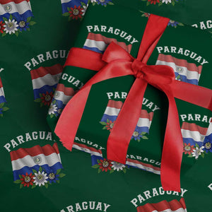 Paraguay Flag Passion Flower Mburucuya Graphic Wrapping Paper Roll Paraguaya Hispanic Latino Heritage Cultura Pride TS02 Green Print Your Wear
